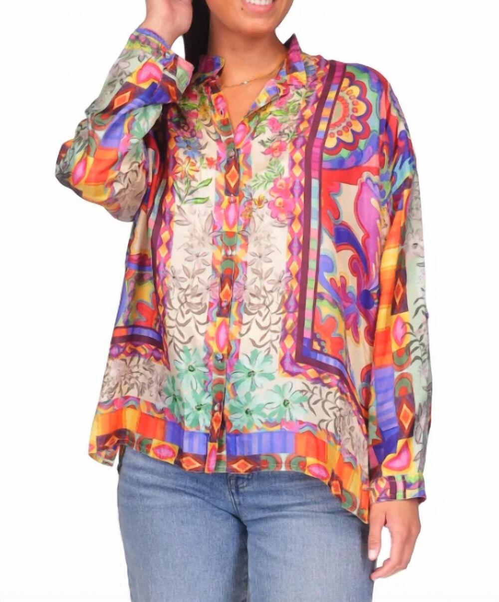 NEW JOHNNY WAS oversized audrey shirt in mcanna